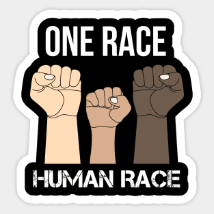 One Race Human Race Sticker